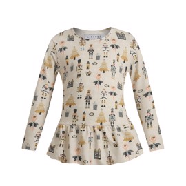 ALMA LS FRILL TSHIRT (KIDS) NUTCRACKER CREME